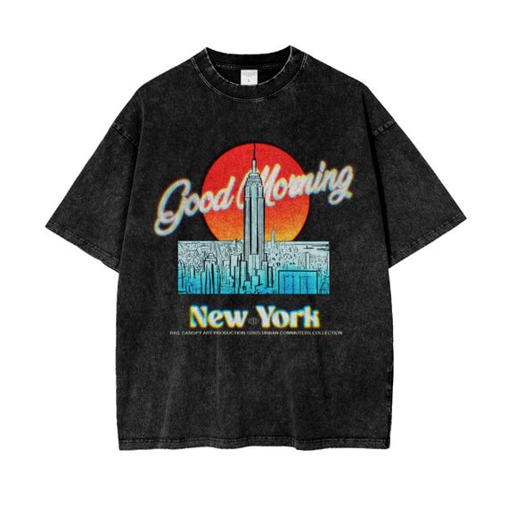 Good Morning New York - Vintage VHS  Snow Washed T-Shirt