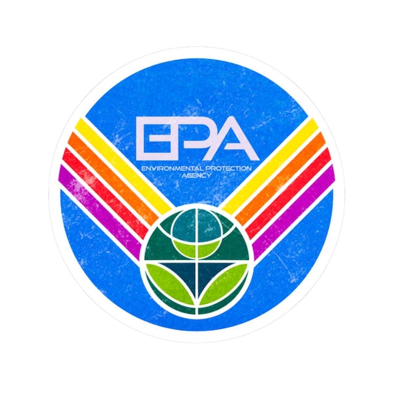 Retro EPA Kiss-Cut Stickers, Vintage Laptop Stickers, Environmental Awareness Decor, Eco-Friendly Vinyl, Green Living Gifts, AFGE