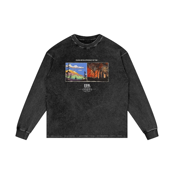 Clean Air is a Product of EPA - Acid Wash Long Sleeve T-Shirt