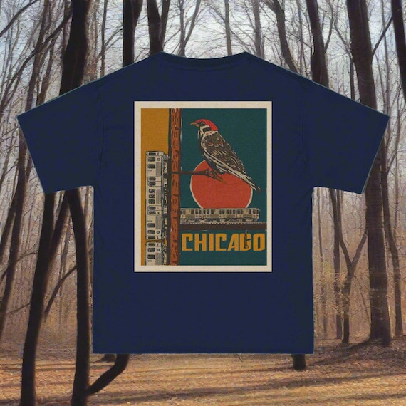 Chicago CTA Bird Club Shirt (Birdwatcher Tee, Short-Sleeve T-Shirt, Bird Lover Gift, Nature Enthusiast Top, Wildlife Graphic Tee)