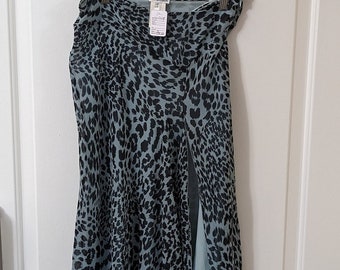 Anna Molinari vintage leopard print silk skirt (R6)