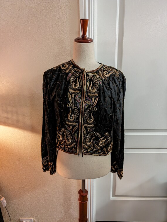 Baluchi Creation Vintage Pure Silk Beaded Jacket … - image 1