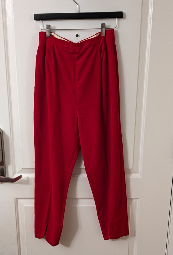 Christenfeld vintage red velvet women's pant (R6)