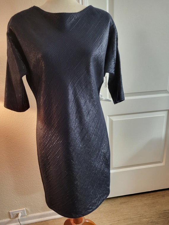Veronica Beard Navy Blue w/ Silver Metallic Dress 