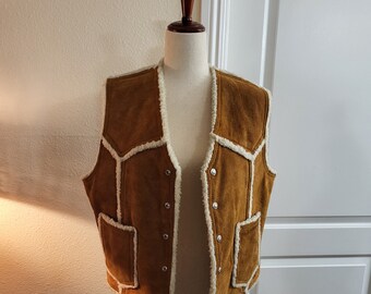 Pacific Trail Leather Vintage Vest with Suede (R1)