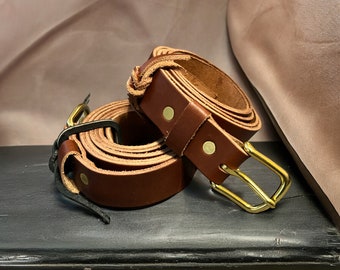 Thin leather belt with lion bit Black / Gray For Women | Maje