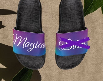 Magical PU Slide Sandals (men's sizes) (women's size 7.5 is usually equal to a men's 5.5 shoe size)