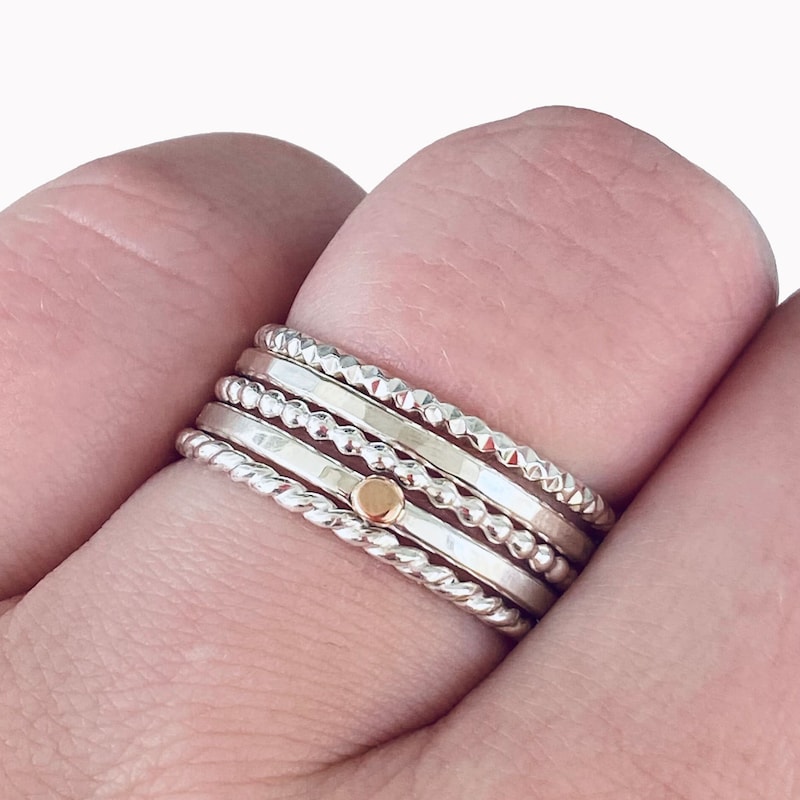 Mixed Metal Rings - Etsy