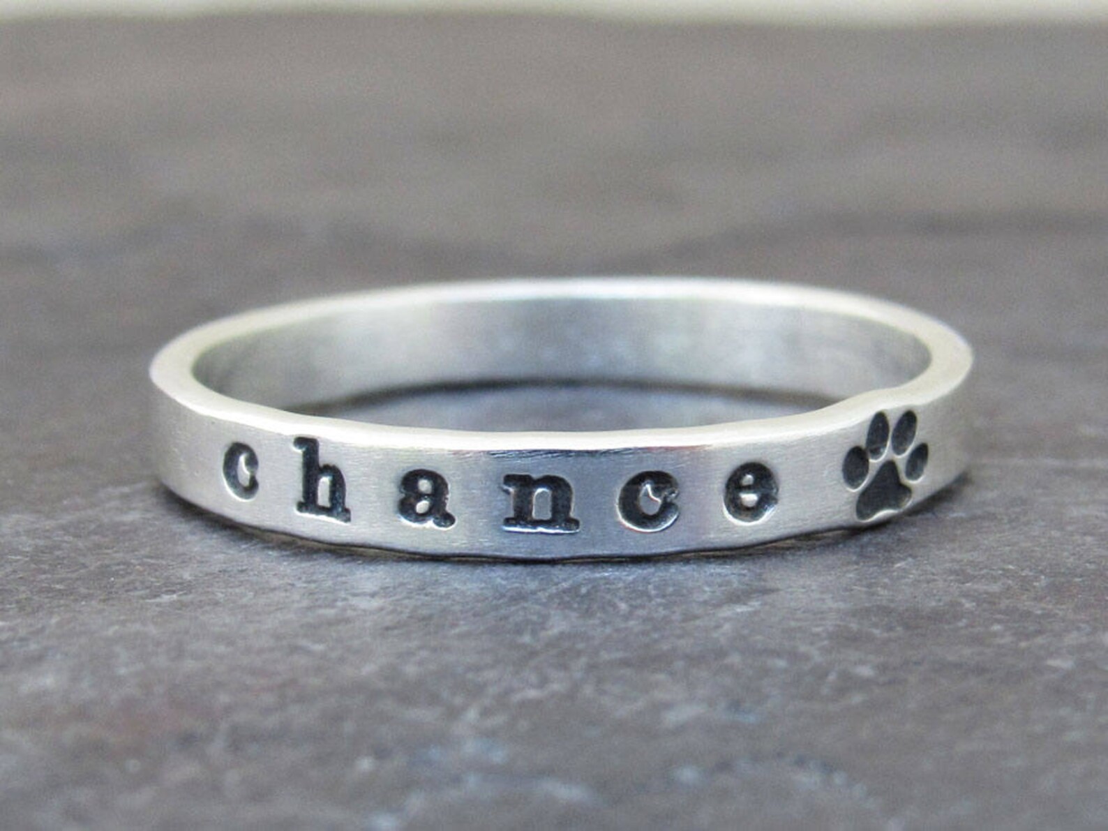 Paw Print Ring, Dog Ring, Personalized Pet Ring, Paw Print Jewelry, Pet