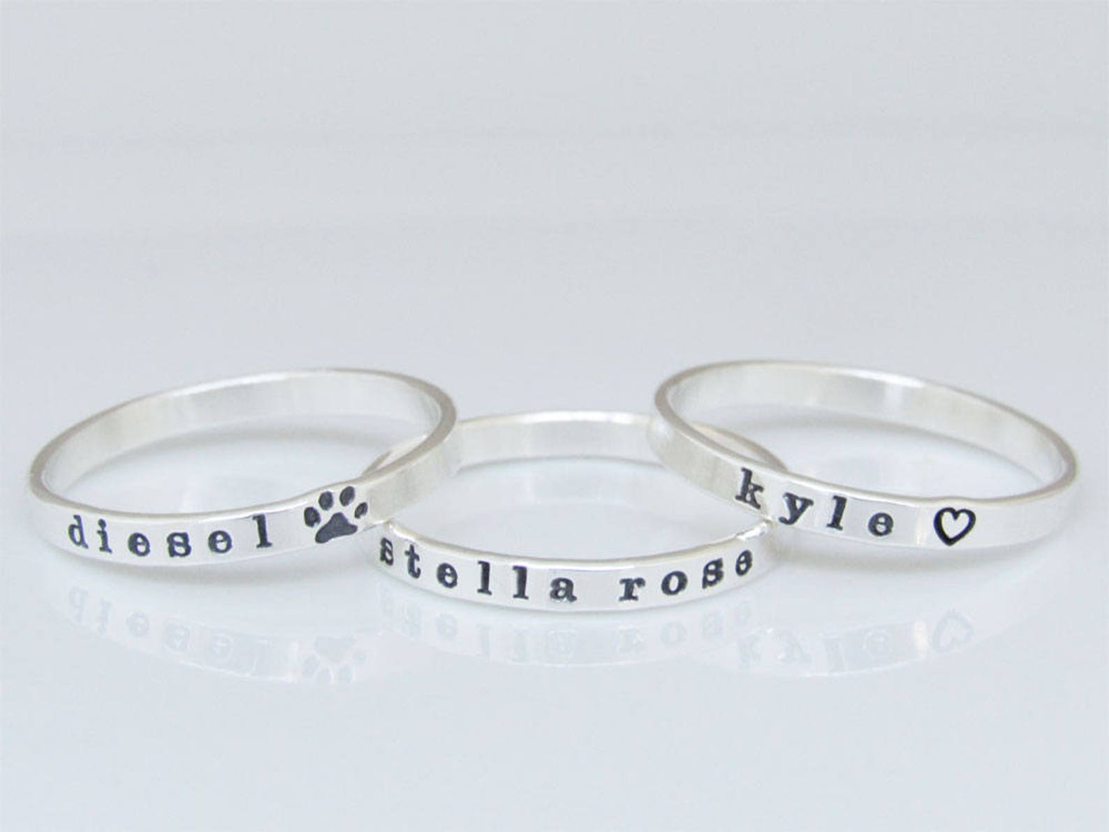 Paw Print Ring Dog Ring Personalized Pet Ring Paw Print | Etsy