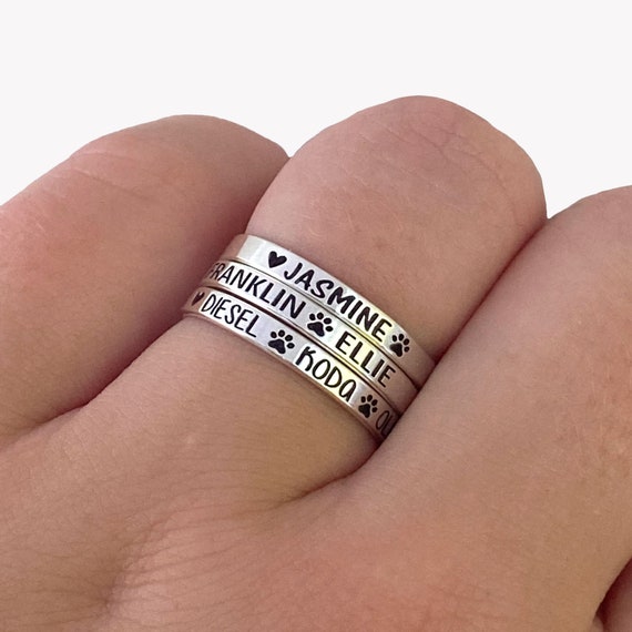 Personalized pet memorial rings deals