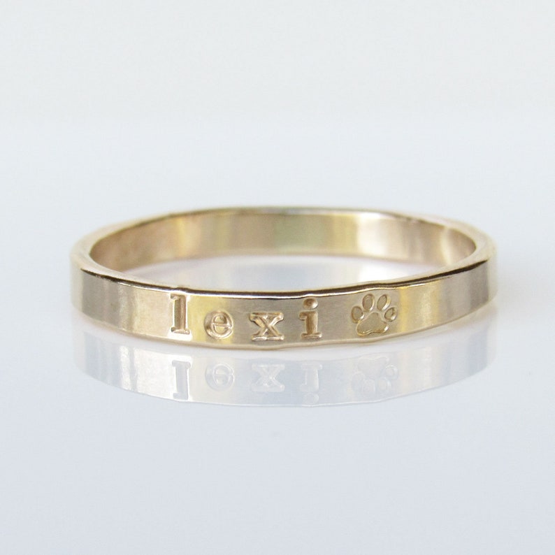 Custom Name Ring, Gold Ring with Names, Personalized Ring, Gold, Stacking Name Ring, Mom Ring, 14K Gold Filled Ring image 3