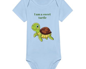 Sono una dolce tartaruga Tutina classica a maniche corte per neonato