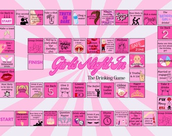Birthday Party Game, Girls Night Games, Birthday Gifts, Birthday Party Board Game, Drinking Board Game,Birthday Girl Drinking Game,Printable