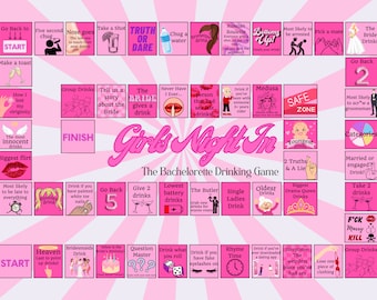 Bachelorette Party Game, Girls Night Games, Bachelorette Gifts, Bachelorette Board Game, Drinking Board Game, Printable