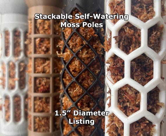 Stackable Moss Pole - Self Watering - 1.5" Diameter - Etsy