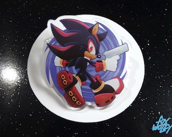 Edgy Hedgy Acrylic Pin Badge - Unofficial Fan Merch