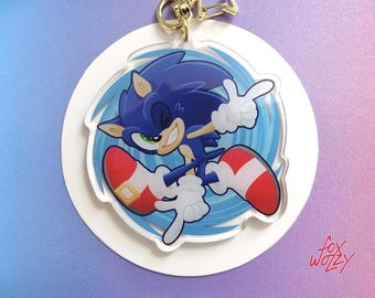 Sonic Adventure Jumbo Keychain Charm - Unofficial Fan Merch