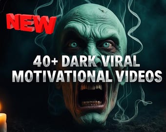 Vídeos de motivación oscura, editables en Canva (descarga digital)