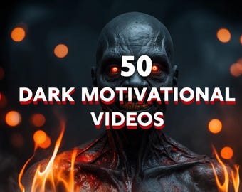 50 vídeos de motivación oscura, editables en Canva (descarga digital)