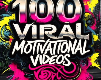 100 video motivazionali virali, sfondo modificabile con Canva (download digitale)