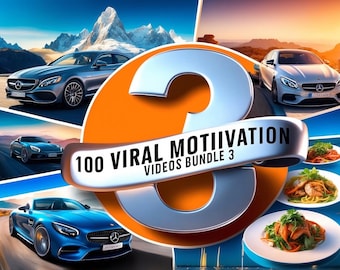100 video motivazionali virali, modificabili con Canva, pacchetto 3
