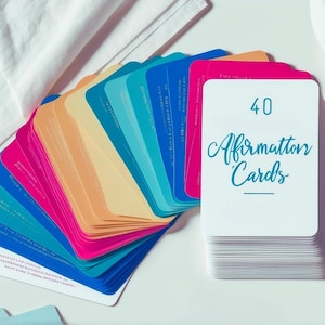 40 cartes d'affirmation imprimables NOUVELLES cartes d'affirmation positives Créativité, résilience, cartes d'affirmation pour les femmes | Cartes de motivation