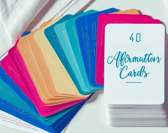 40 carte di affermazioni positive, amore per se stessi, motivazione (mazzo stampabile)