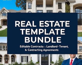 Pacchetto di modelli immobiliari / Oltre 60 contratti modificabili per proprietà, locatore-inquilino, atti e accordi contrattuali