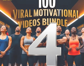100 video motivazionali virali, modificabili con Canva (download digitale)
