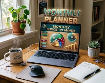 Foglio di calcolo per la pianificazione del budget mensile / Monitoraggio delle spese (download digitale)