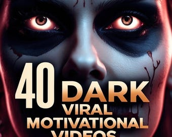 Oltre 40 video virali di motivazione dark, modificabili con Canva (HD)