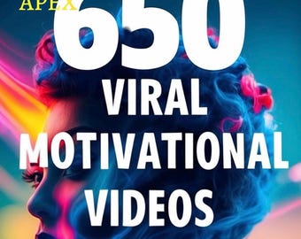 Oltre 650 video motivazionali virali, modificabili con Canva (download digitale)