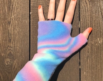 Wrist Warmers, Unicorn, soft, washable fleece