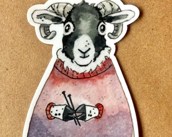 Knitting Sheep Sticker