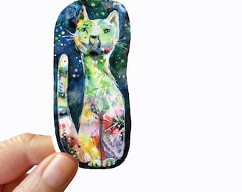 Cosmic Cat vinyl sticker