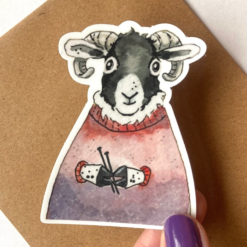 Knitting Sheep Sticker image 2