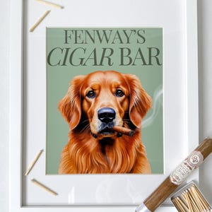 Letrero personalizado para bar de puros / Arte para mascotas / Señalización para bodas / Decoración para eventos