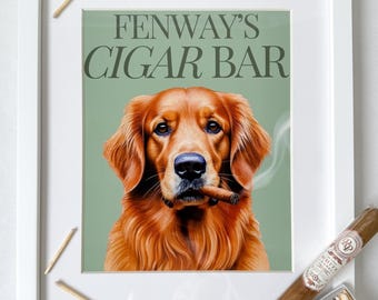 Letrero personalizado para bar de puros / Arte para mascotas / Señalización para bodas / Decoración para eventos