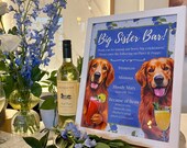 Signature Cocktail Sign | Custom Dog Art | Wedding Decor | Open Bar