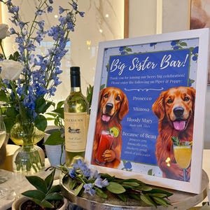 Signature Cocktail Sign | Custom Dog Art | Wedding Decor | Open Bar