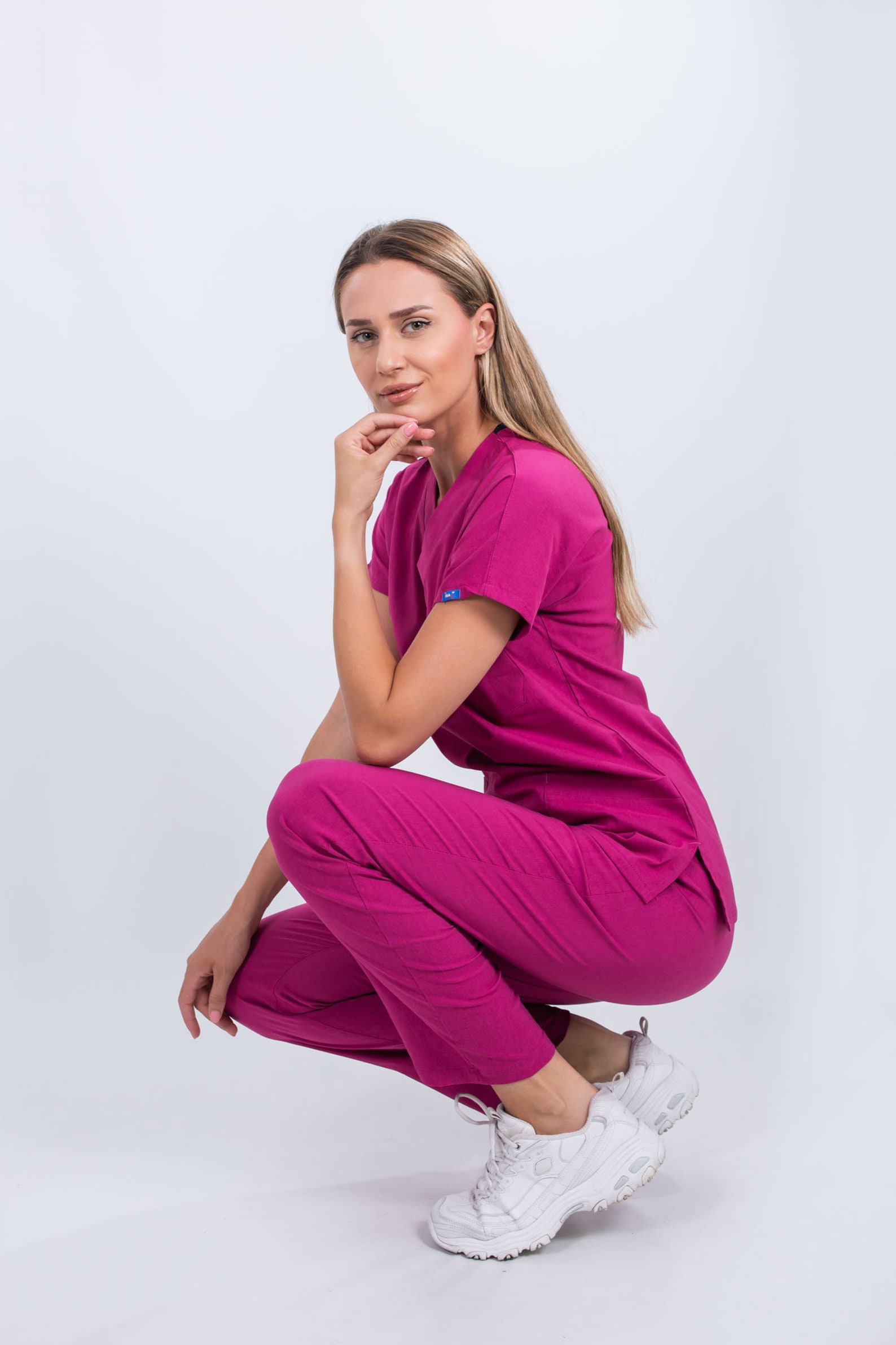For Woman Scrubs Set,nurse Scrubs Et,nursing Scrubs Set,violet Colour ...