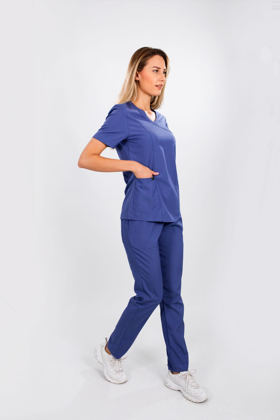 Woman Nurse Scrubs Set Slim Fit,nurse Dress,nurse Gift,doctor Uniform ...