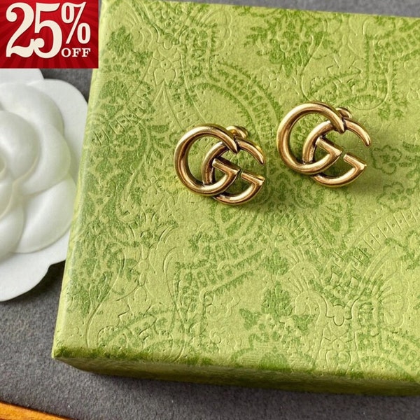 GG Stud Stylish Earring, Gift For Her, Women Delicates Earring, Waterproof, Gift For Her, GG Earrings