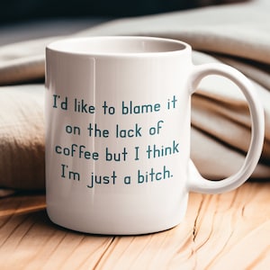 Taza de café sarcástica divertida, humor para adultos, regalo de broma
