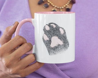 Cat Paw Coffee Mug, Bean Toes, Funny Gift