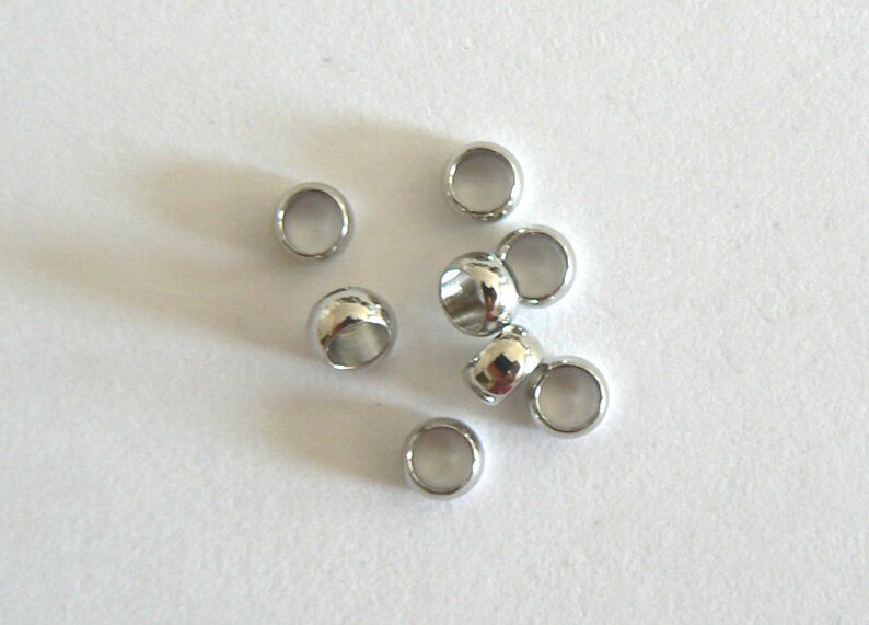 10pc Large Hole 4x2mm High Quality Silver Finish Zamak Metal Beads Space bead Jewelry Making b3092