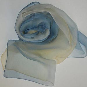 Multi-color Oblong 100% Silk Chiffon Hand Made Rainbow Veil Pure Silk Scarf Belt Hand Rolled Edges Women Gift Holidays