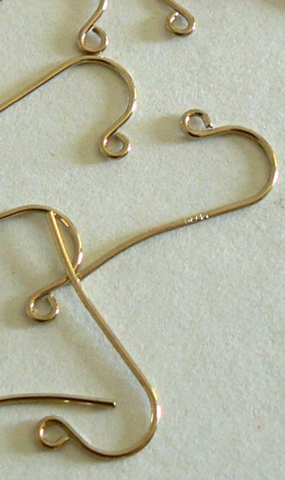 10pc 14K Gold Plated Ear Wire Jewerley Supply Earring Hook b2511