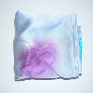 Handmade Hand Painted 100% High Quality Silk Fabric Mulberry Sewing Making Scarf Flower Floral Design Beautiful